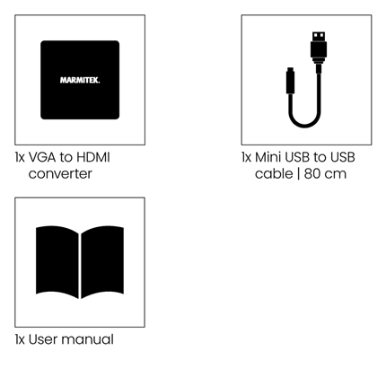 Afbeelding vergroten Marmitek VGA naar HDMI Converter