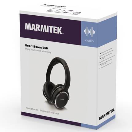 Afbeelding vergroten Marmitek Hoofdtelefoon BoomBoom 560 Draadloos + Microfoon Zwart