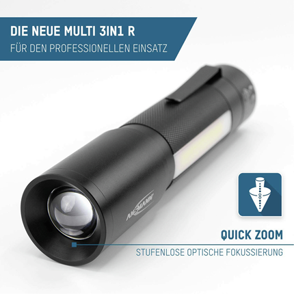 Afbeelding vergroten Ansmann LED zaklamp 70 Lumen (USB oplaadbaar)