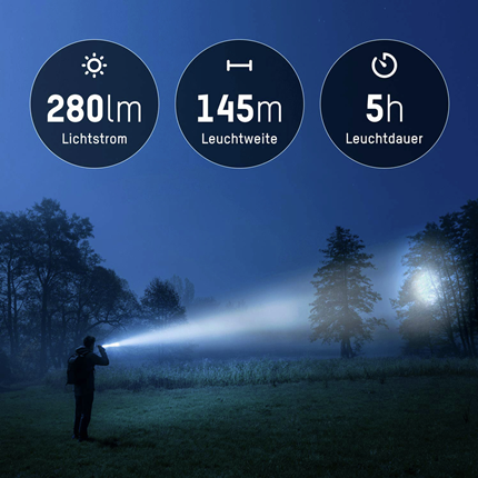 Afbeelding vergroten Ansmann LED zaklamp 70 Lumen (USB oplaadbaar)