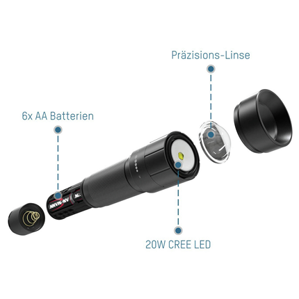 Afbeelding vergroten Ansmann LED zaklamp 1500 Lumen