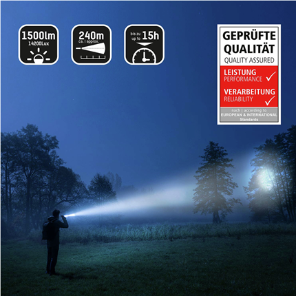Afbeelding vergroten Ansmann LED zaklamp 1500 Lumen