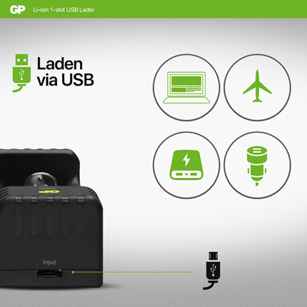 Afbeelding vergroten GP BATTERIES oplader Li-lon 18650 2600mAh L111