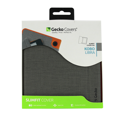 Afbeelding vergroten Gecko Kobo Libra H2O slimfit cover Grijs-Oranje