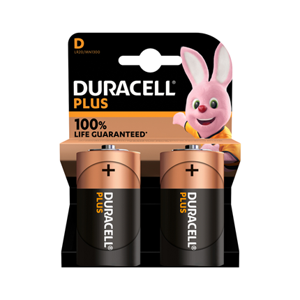Afbeelding vergroten Duracell Alkaline Batterij D 2 stuks