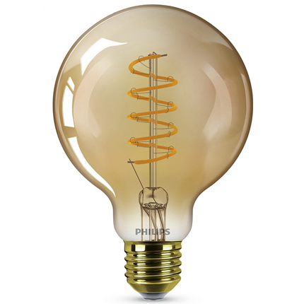 Afbeelding vergroten Philips Grote Bol E27 Flame 5,5 W 250 Lm Dimbaar