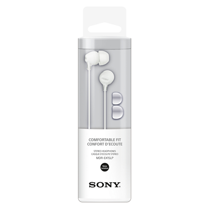 Sony hoofdtelefoon inner-ear wit MDR-EX15LP