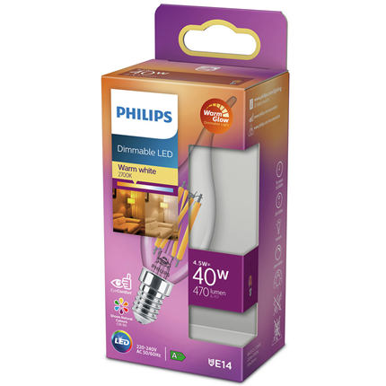 Afbeelding vergroten Philips LED Lamp E14 4,5W Kaars Dimbaar