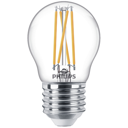 Afbeelding vergroten Philips LED Lamp E27 3,2W Kogel Dimbaar
