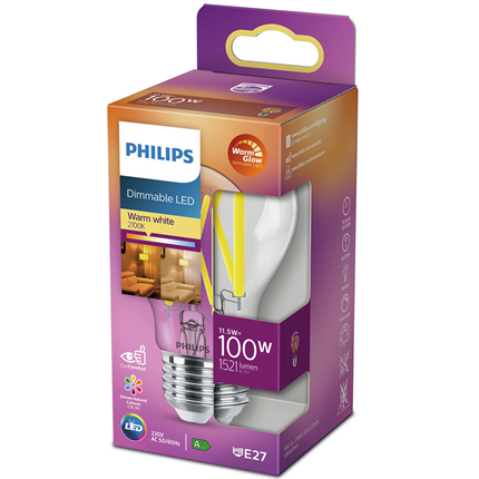 Afbeelding vergroten Philips LED Lamp E27 11,5W Dimbaar