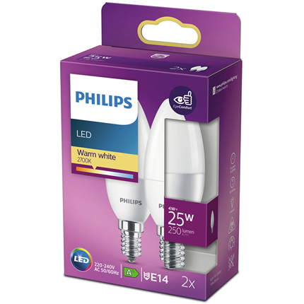 Afbeelding vergroten Philips LED Lamp E14 4W Kaars