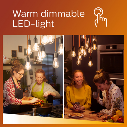 Afbeelding vergroten Philips LED Lamp E27 7W Grote Bol Dimbaar