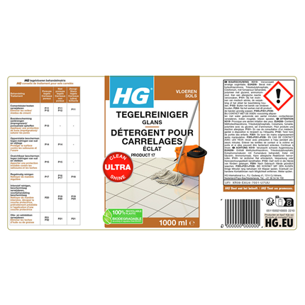 Afbeelding vergroten HG Tegelreiniger glansherstellend (vloerfris)