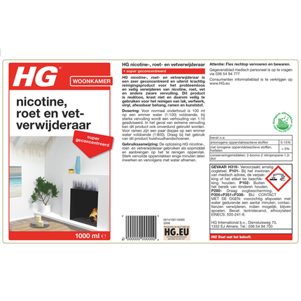 Afbeelding vergroten HG Nicotine-, roet- en vetverwijderaar (Hagesan rood)