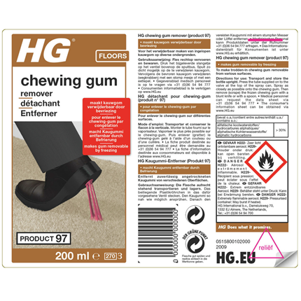 Afbeelding vergroten HG Chewing gum kauwgom remover