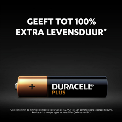 Afbeelding vergroten Duracell Alkaline Plus AAA 4 Stuks