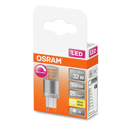 Afbeelding vergroten Osram ledlamp G9 3,5W 350Lm ledpin dimbaar
