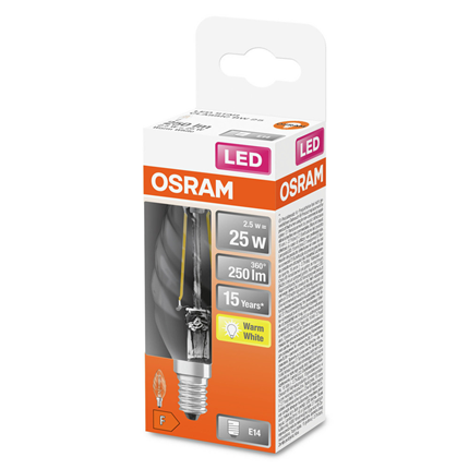 Afbeelding vergroten Osram ledlamp E14 2,5W 250Lm Classic B