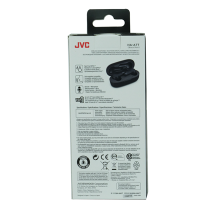 Afbeelding vergroten JVC Inner-Ear hoofdtelefoon HA-A7T Zwart Bluetooth met oplaadcase