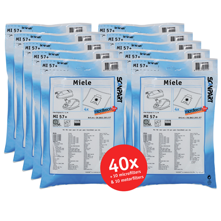 Afbeelding vergroten Lifepack Scanpart Stofzuigerzakken MI57+ 40 stuks
