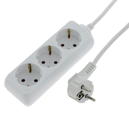 Afbeelding vergroten Exin Tafelcontactdoos 3-voudig +RA 1,5m Wit