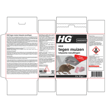 Afbeelding vergroten HG tegen muizen lokpasta navulling 5 stuks