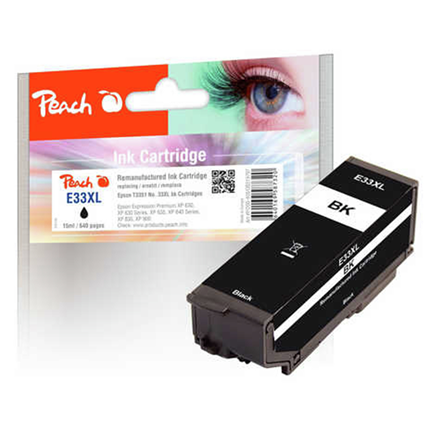 Afbeelding vergroten Peach Epson Cartridge 33 XL Zwart