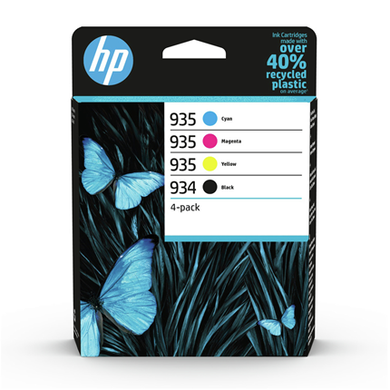 Afbeelding vergroten HP Cartridge 934/935 4-pack ± 400 pagina's (kleur), ± 400 pagina's (zwart)