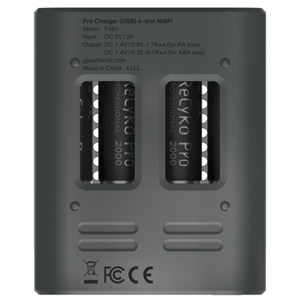 Afbeelding vergroten GP Recyko Pro Batterijlader USB P461 inc 4x AA 2000 mAh Pro