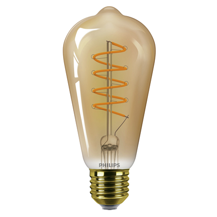 Afbeelding vergroten Philips Led lamp E27 5,5 W 250 Lumen Vintage Edison Flame