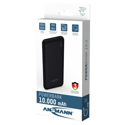 Ansmann Powerbank 10.0 Zwart 10.000 mAh
