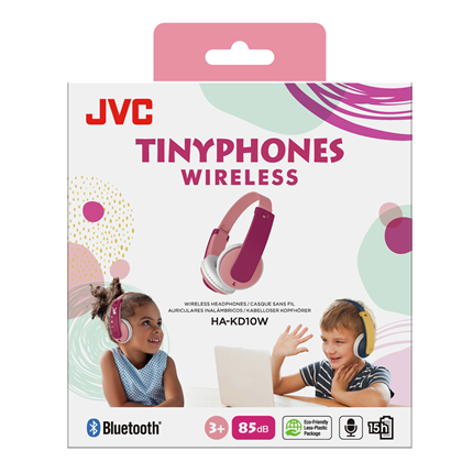 Afbeelding vergroten JVC Draadloze Hoofdtelefoon over-ear Kids Roze HA-KD10W-P-E