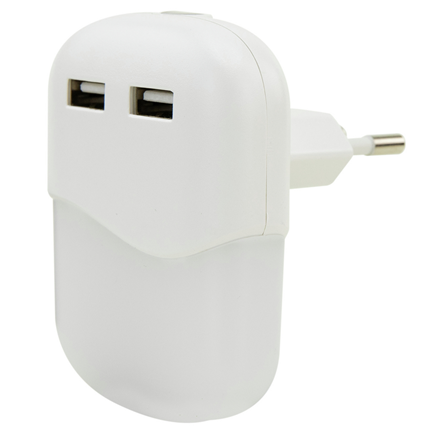 Afbeelding vergroten Ansmann Nachtlamp met schemeringssensor + USB