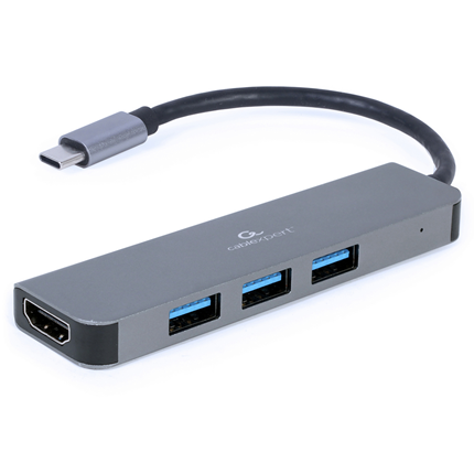 Afbeelding vergroten Cablexpert 2 in 1 Multipoort Adapter USB-C -> HDMI, 3x USB-A 3.2