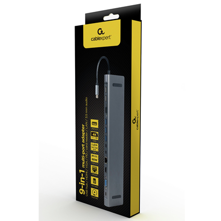 Afbeelding vergroten Cablexpert USB-C 9 in 1 Docking Station