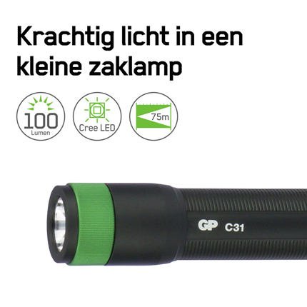 Afbeelding vergroten GP LED Zaklamp Discovery C31X 100Lm