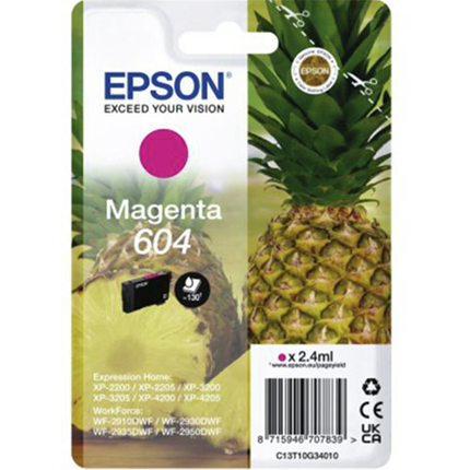 Epson Cartridge 604 Rood