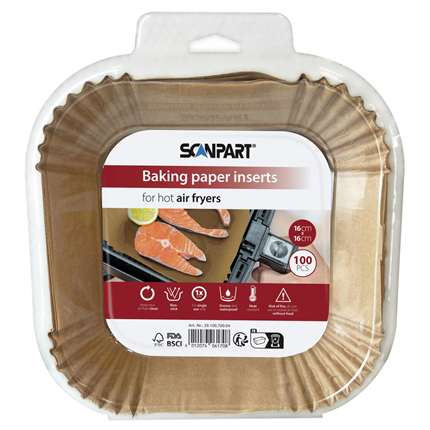 Afbeelding vergroten Scanpart Airfryer bakpapier 100 stuks