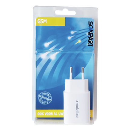 Afbeelding vergroten Scanpart USB-A+C snellader 25W wit