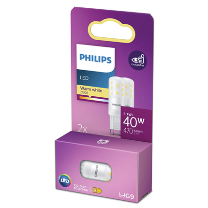 Afbeelding vergroten Philips LED G9 40W warm wit Dimbaar