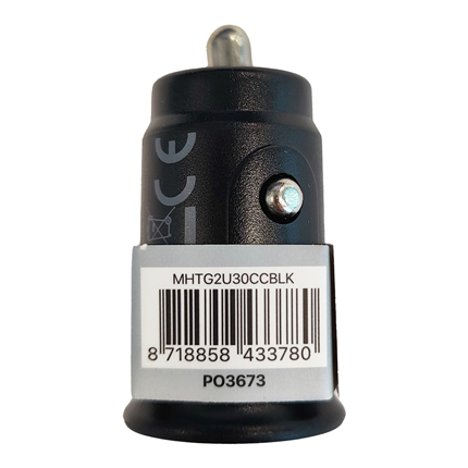 Afbeelding vergroten Musthavz autolader USB-A+USB-C Zwart
