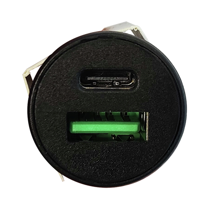 Afbeelding vergroten Musthavz autolader USB-A+USB-C Zwart