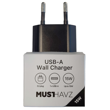 Afbeelding vergroten Musthavz thuislader USB-A Zwart