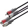 Scanpart Verlengkabel 2xTulp(M)-(F) 7,5m