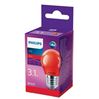 Philips LED Lamp E27 3,1W Mat Rood