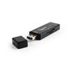 Gembird SDkaart lezer USB-A / Micro-USB / USB-C Zwart