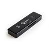 Gembird SDkaart lezer USB-A / Micro-USB / USB-C Zwart