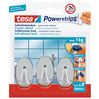 Tesa powerstrips haken small ovaal Chrome 57543
