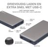 GP Portable Powerbank Grijs 15000mAh 2xUSB A 1xUSB