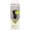 Mobilize Autolader 2 x USB 4800mA MOBCC017 Zwart